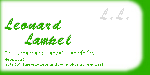 leonard lampel business card